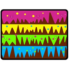 Illustration Abstract Graphic Rainbow Fleece Blanket (large) 