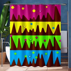 Illustration Abstract Graphic Rainbow Shower Curtain 60  X 72  (medium) 