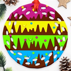 Illustration Abstract Graphic Rainbow Ornament (round Filigree)