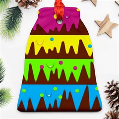 Illustration Abstract Graphic Rainbow Bell Ornament (two Sides)