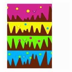 Illustration Abstract Graphic Rainbow Small Garden Flag (two Sides)