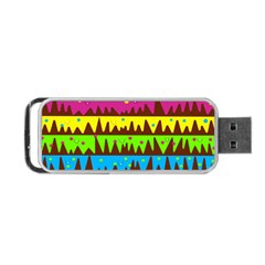 Illustration Abstract Graphic Rainbow Portable Usb Flash (one Side)