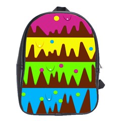 Illustration Abstract Graphic Rainbow School Bag (xl) by HermanTelo