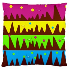 Illustration Abstract Graphic Rainbow Standard Flano Cushion Case (one Side) by HermanTelo