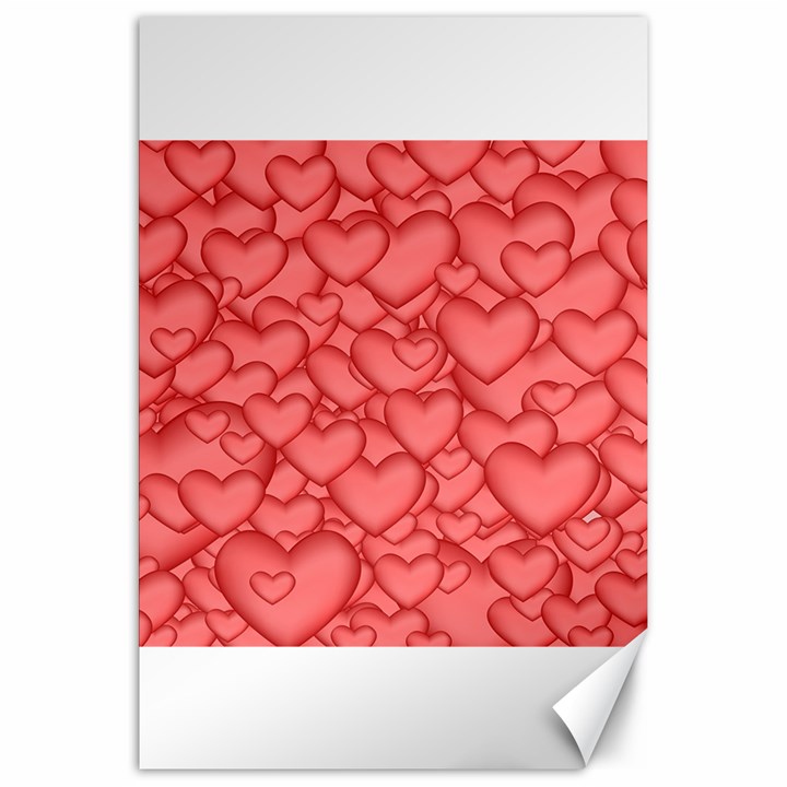 Hearts Love Valentine Canvas 20  x 30 