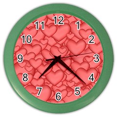 Hearts Love Valentine Color Wall Clock