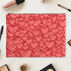 Hearts Love Valentine Cosmetic Bag (xl)