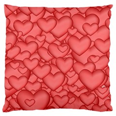 Hearts Love Valentine Large Cushion Case (one Side)