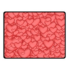 Hearts Love Valentine Double Sided Fleece Blanket (small) 