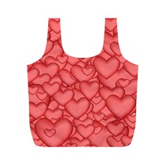 Hearts Love Valentine Full Print Recycle Bag (m)