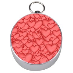 Hearts Love Valentine Silver Compasses