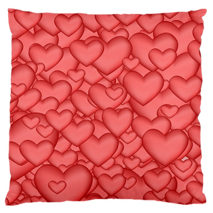 Hearts Love Valentine Large Flano Cushion Case (Two Sides)