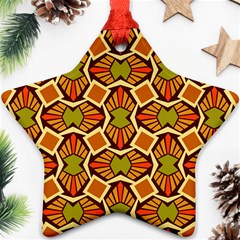 Geometry Shape Retro Star Ornament (two Sides)