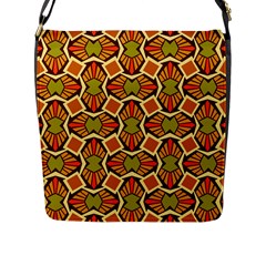 Geometry Shape Retro Flap Closure Messenger Bag (l) by HermanTelo