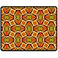 Geometry Shape Retro Double Sided Fleece Blanket (medium)  by HermanTelo