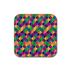 Geometric Triangle Rubber Coaster (square)  by HermanTelo