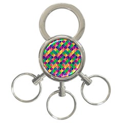 Geometric Triangle 3-ring Key Chain by HermanTelo