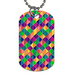 Geometric Triangle Dog Tag (one Side)