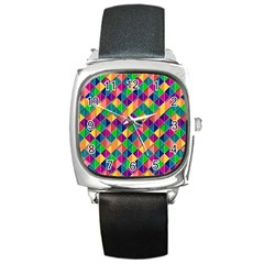 Geometric Triangle Square Metal Watch