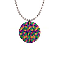 Geometric Triangle 1  Button Necklace