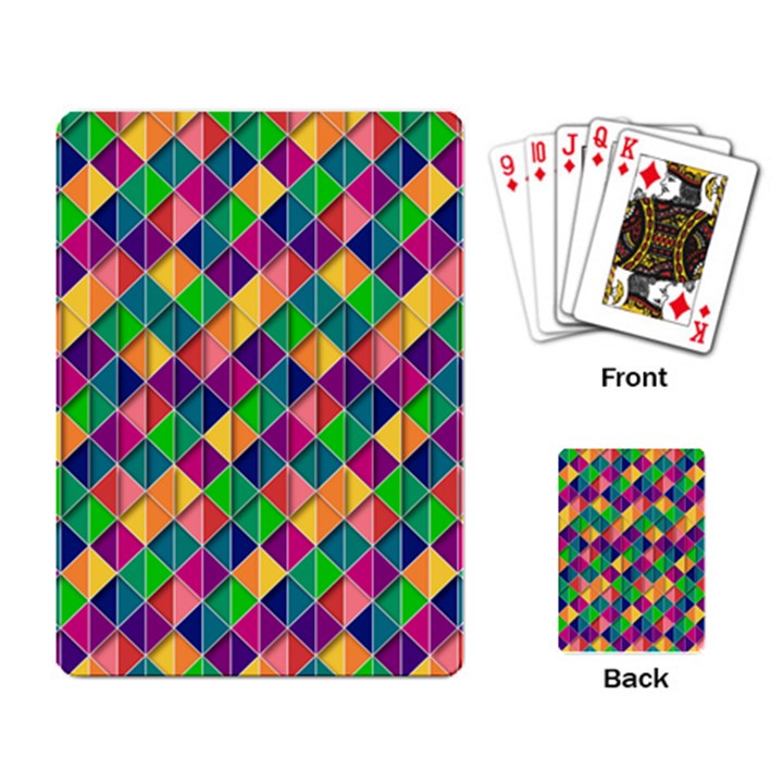 Geometric Triangle Playing Cards Single Design