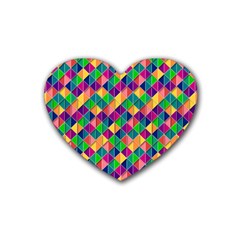 Geometric Triangle Rubber Coaster (heart)  by HermanTelo