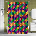 Geometric Triangle Shower Curtain 48  x 72  (Small)  Curtain(48  X 72 ) - 42.18 x64.8  Curtain(48  X 72 )