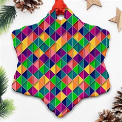 Geometric Triangle Snowflake Ornament (two Sides)