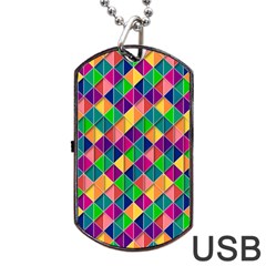 Geometric Triangle Dog Tag Usb Flash (two Sides)