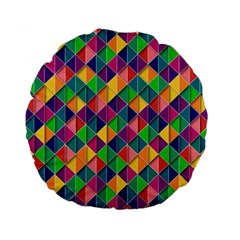 Geometric Triangle Standard 15  Premium Round Cushions