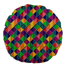 Geometric Triangle Large 18  Premium Round Cushions by HermanTelo