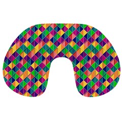 Geometric Triangle Travel Neck Pillow by HermanTelo