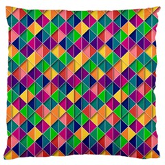 Geometric Triangle Large Flano Cushion Case (one Side) by HermanTelo