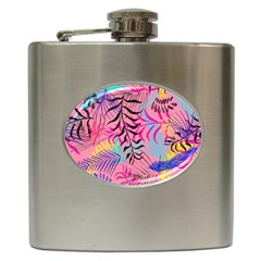 Illustration Reason Leaves Hip Flask (6 Oz)