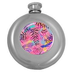 Illustration Reason Leaves Round Hip Flask (5 Oz) by HermanTelo