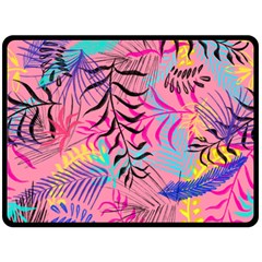 Illustration Reason Leaves Fleece Blanket (large)  by HermanTelo