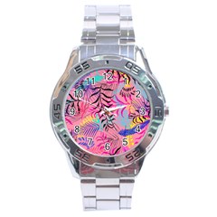 Illustration Reason Leaves Stainless Steel Analogue Watch