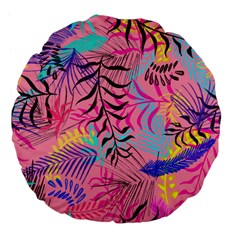 Illustration Reason Leaves Large 18  Premium Flano Round Cushions