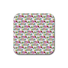 Holidays Happy Easter Rubber Coaster (square)  by HermanTelo