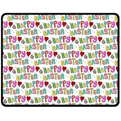 Holidays Happy Easter Double Sided Fleece Blanket (medium) 