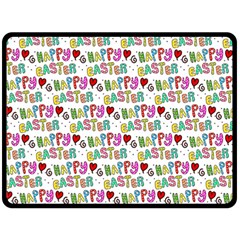 Holidays Happy Easter Double Sided Fleece Blanket (large) 