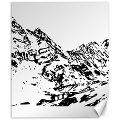 Mountain Ink Canvas 8  X 10  by HermanTelo