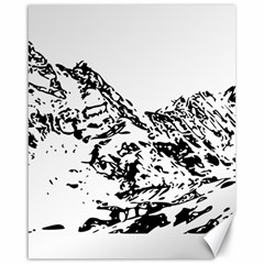 Mountain Ink Canvas 16  X 20  by HermanTelo