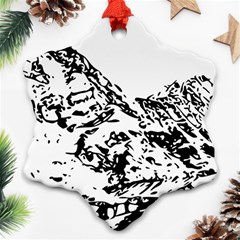 Mountain Ink Snowflake Ornament (two Sides)