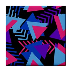 Memphis Pattern Geometric Abstract Tile Coasters by HermanTelo