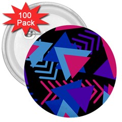 Memphis Pattern Geometric Abstract 3  Buttons (100 Pack)  by HermanTelo