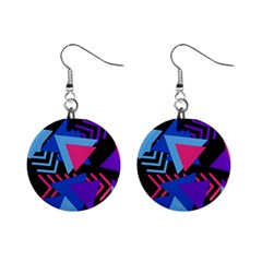 Memphis Pattern Geometric Abstract Mini Button Earrings