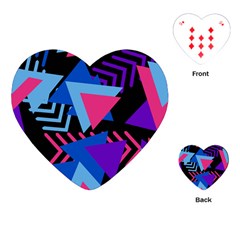 Memphis Pattern Geometric Abstract Playing Cards (heart)