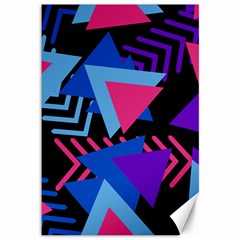 Memphis Pattern Geometric Abstract Canvas 12  X 18 