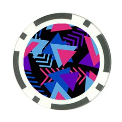 Memphis Pattern Geometric Abstract Poker Chip Card Guard